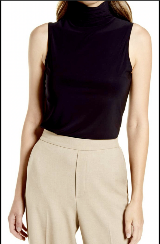 Sleeveless Turtleneck Top /Turtleneck Blouse/Turtleneck Knit Top/Turtleneck Shirt/Sleeveless Tank Top/32 colors