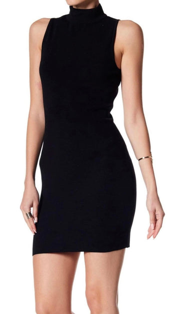 Women Sleeveless Mini Dress Turtleneck Knit Dress Tank Dress Sleeveless Mini Sweater Dress.