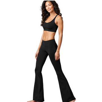 Low Rise Yoga Pants Bootcut Yoga Pants Flare Pants Exercise Pants Casual Pants with 28" 30"Inseam Yoga Pants for Petite