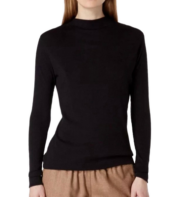 Mock Neck Top Blouse Mock Neck Knit Top Long Sleeves Top Tee Shirt Turtleneck Sweater High Neck Office Wear