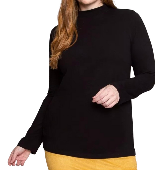 Mock Neck Top Blouse Mock Neck Knit Top Long Sleeves Top Tee Shirt Turtleneck Sweater High Neck Office Wear